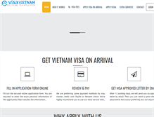 Tablet Screenshot of e-visavietnam.org